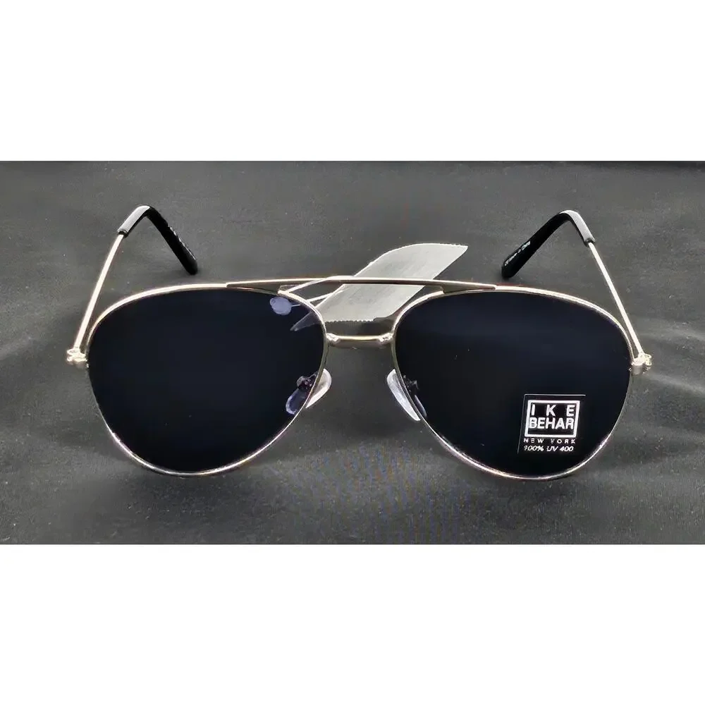 IKE BEHAR NEW YORK MEN’S & WOMEN’S SILVER FRAME SUNGLASSES – UV 400 PROTECTION